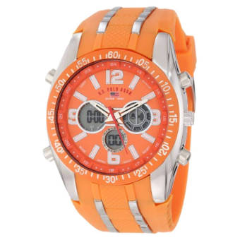 U.S. Polo Assn. Sport Men's US9285 Orange and Silver-tone Watch - intl  