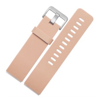 Vanker Silicon Twill Diagonal Bracelet Watch Band Replacement Strap For Fitbit Blaze (Pink) - intl  