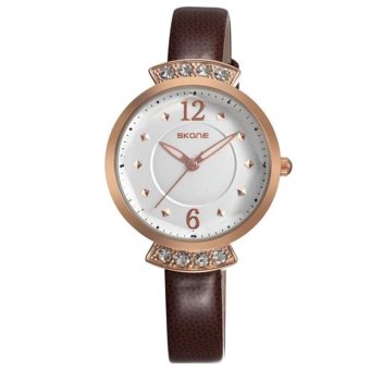 Watches Women Top Fashion Luxury Watch Leather Strap water Resistance Quartz Clock Rhinestone  