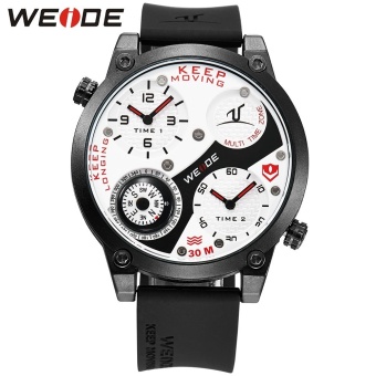 WEIDE Brand Men Watch Big Dial Analog Display Quartz Wristwatches Fashion Design Military Men Sports Watches UV1505 - intl  