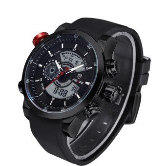 Weide Jam Tangan Silicone Strap 30M Water Resistance WH3401 - Hitam  