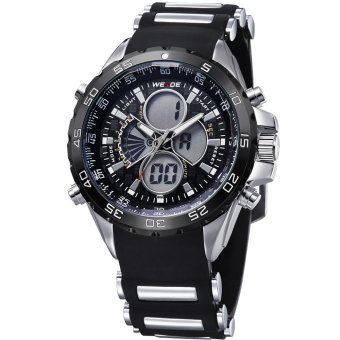 Weide Sports Watch Silicone Strap LED 30M Water Resistance WH1103 - Hitam  