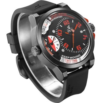 Weide Universe Series Dual Time Zone 30M Water Resistance UV1501 - Hitam  