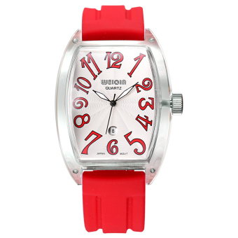 WEIQIN Men's Fashion Silicone Watchband Sport Watches Quartz Movement 394104(Red) - Intl  