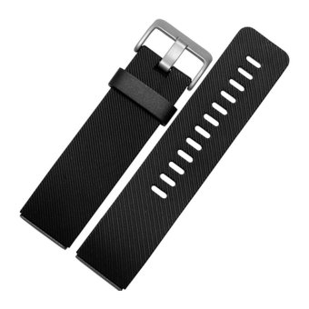 Whyus? store Silicon Twill Diagonal Bracelet Watch Band Replacement Strap For Fitbit Blaze (Black)  