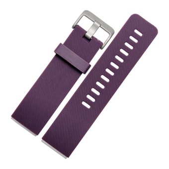 Whyus store Silicon Twill Diagonal Bracelet Watch Band Replacement Strap For Fitbit Blaze (Purple)  