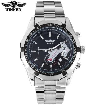 WINNER fashion casual brand men mechanical watches stainless steel band 2016 luxury automatic men wristwatches relogio masculino - intl  
