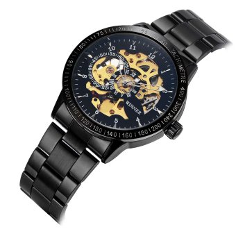 WINNER Luxury Brand Skeleton Automatic Men Mechanical Watch Luminous Stainless Steel Self-winding Business Man Wristwatch with 2 sub-dial Box - intl  