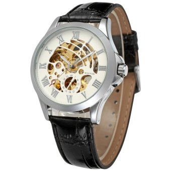 Winner Men's Leather Automatic Wrist Watch WRG8034M3S4  