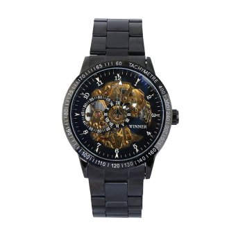 Winner Stainless Steel Automatic Mechanical Hollow Watch  