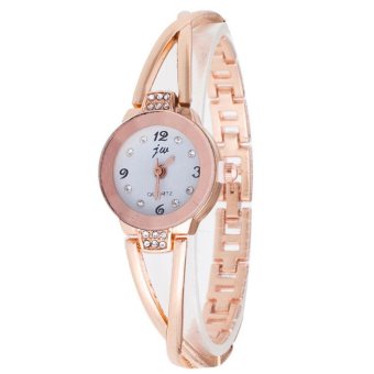 Women Lady Girl Fashion Casual Party Quartz Bracelet Wrist Watch Wristwatch with Stainless Band Rose Gold - intl  