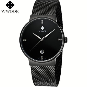 WWOOR Brand Luxury Men Watches Men Quartz Date Ultra Thin Clock Male Waterproof Sports Watch Gold Casual Wrist Watch Relogio Masculino - intl  