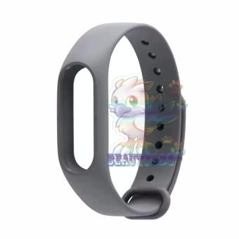 Xiaomi Wristband Strap Rubber For Watch Xiaomi Mi Band 2 / Miband2 / Millet 2 Gelang Jam / Tali Jam / Silicone Jam Miband - Abu-Abu  