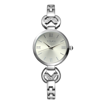 YAQIN Women's Luxury Full Alloy Bangle Bracelet Watches 258703(Silver) - Intl  