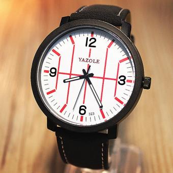 YAZOLE Famous Brand Lovers Watch 2017 Men Watches Women Clock Boy Wristwatch Fashion Quartz Watch Wrist for Girl Gift YZL323-Black - intl  