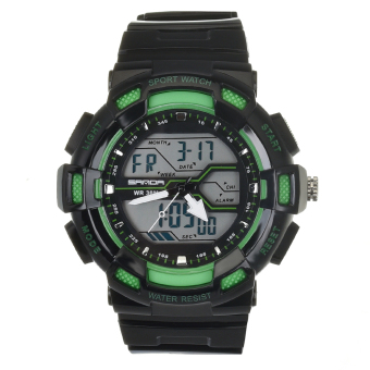 Yika Dual Display Waterproof Light Military Shockproof Watch (Green)  