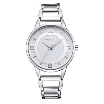 Yika Geneva Women Unisex Stainless Steel Quartz Wrist Watch (Silver)  