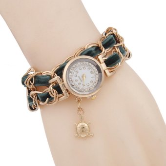 Yika Luxury Lady Watch Fashion Turtles pendant Bracelet Watches Ladies Watches Watches - intl  
