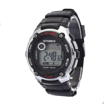 Yika Men Mens Analog Digital #S Waterproof Military wrist Watch (Silver)  
