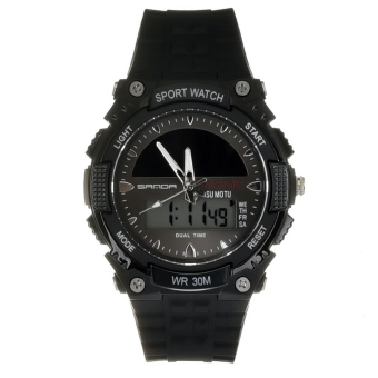Yika Sports LED Military Solar Powered Wrist Watch (Black)  