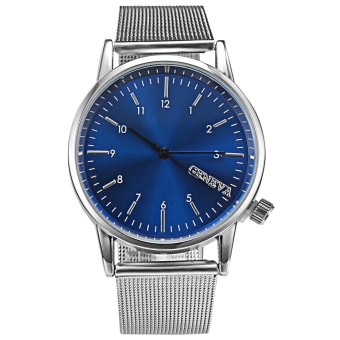 Yika Women Metal Large Dial Quartz Analog Wrist Watch (Blue)  