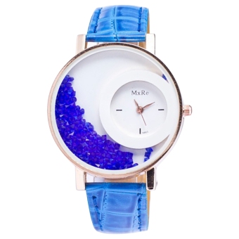 Yika Women Synthetic Leather Strap Quartz Analog Wrist Watch (Light Blue)  