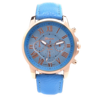 Yika Women's Leather Strap Watch 9298 (Blue)  