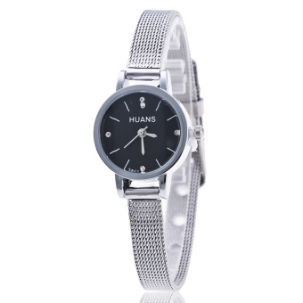 Yika Women's Stainless Steel Quartz Analog Wrist Watch (Black)  