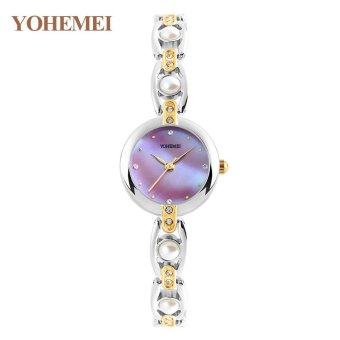 YOHEMEI 0186 New Fashion Watch Women's Rhinestone Quartz Watch Women Elegant Wrist Watch Lady Diamond Strip Waterproof Quartz Bracelet Watches - Rose - intl  