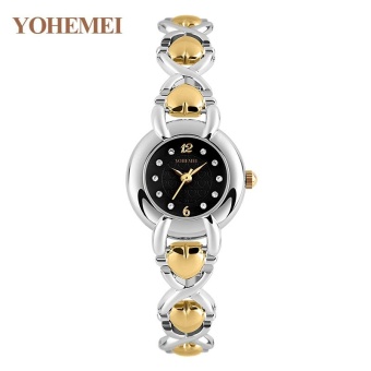 YOHEMEI 0190 Ladies Bracelet Wristwatch Women Fashion Bracelet Watch Dial Quartz Watch - Black - intl  