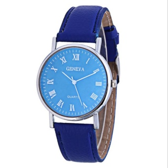 Yumite burst Geneva belt men's watch casual fashion geneva watch quartz business male watch blue band blue dial - intl  
