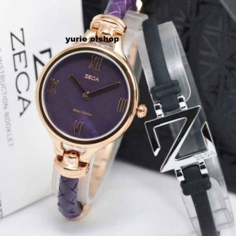 Zeca 147LYRO Jam Tangan Wanita (Rosegold + Ungu)  