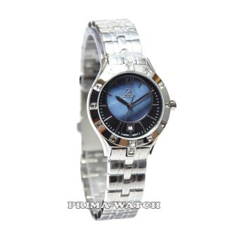 Zeca - Z110L - Jam Tangan Wanita - Stainless Steel (Silver Black)  