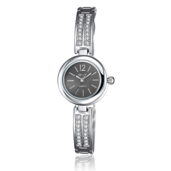 ZUNCLE Ladies Casual Crystal Quartz Wrist Watch(Silver)  