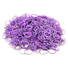 A1 Karet Rambut Korea 2 Lapis Ungu Hitam Karet Gelang Korea - 300 Buah