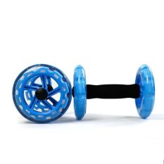 AB Wheel Rollers with Double Wheels Abdominal Waist Machine-Push-up Stands Bar(blue)