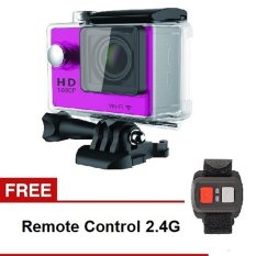Action Camera T4shops W9 1080P Full HD Wifi 2 inch Screen + Remote - Pink