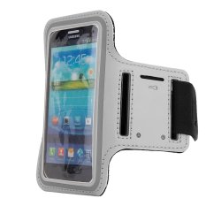 Adjustable Neoprene Waterproof Sweat-proof Sport Running Armband Strap Case Cover with Keys Slot Holder for Samsung Galaxy S4 i9500 / Samsung Galaxy S3 / HTC ONE / Nokia Lumia 1020 White