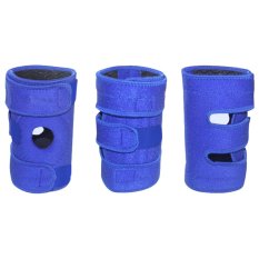 Adjustable OK cloth Open Cap Patella Knee Support Pad Strap Brace Stabilizer Blue