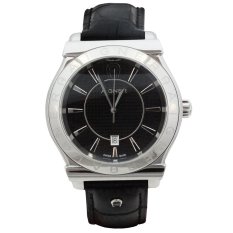 Aigner A24115A Black Leather Strap Men Watches