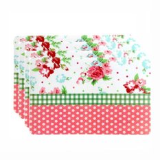 Alas Makan Alas Piring Table Mat Anti Slip 4pcs - Pink