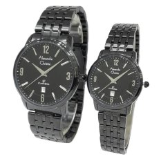 Alexandre Christie Classic Steel Couple Series 8327LMDBIPBA Jam Tangan Pasangan - Hitam
