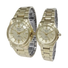 Alexandre Christie Classic Steel Couple Series 8423LMDBGPIV Jam Tangan Pasangan - Gold