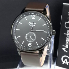 Alexandre Christie - Jam Tangan Pria - Leather Strap - AC 8466 Brown