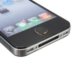 Aluminium Home Button Sticker Metal for Apple iPhone 6 5S 5C 4S iPod Touch iPad (Black/Gold) (Intl)
