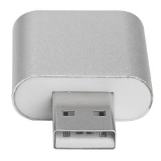 Aluminum USB External Stereo 7.1 Channel 3D Sound Card Adapter 3.5mm Aux Out (Intl)