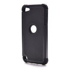 Amango Soft Silicon + Hard Plastic Back Case for Ipod Touch 5/5th Gen (Black) (Intl)