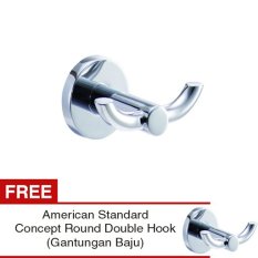 American Standard Round Double Hook Gantungan Baju - Gratis Beli 1 Dapat 1