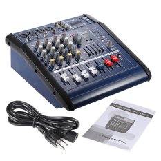 ammoon PMX402D-USB 4 Channel Digtal Mic Line Audio Mixing Mixer Console with 48V Phantom Power 16 Built-in Sound Effects for Recording DJ Stage Karaoke Music Appreciation Outdoorfree (Intl)