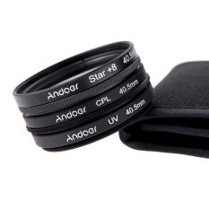 Andoer 40.5mm Filter Set UV + CPL + Star 8-Point Filter Kit with Case for Canon Nikon Sony DSLR Camera Lens (Black) (Intl)